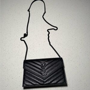 YSL small wallet on chain. Pristine condition